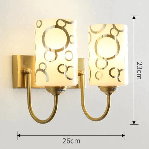 Nordic Einfache Wohnzimmer Hintergrund Wand Alle Kupfer Wand Lampe