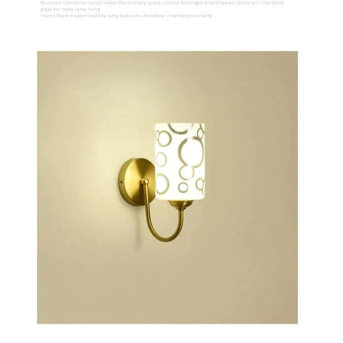 Nordic Einfache Wohnzimmer Hintergrund Wand Alle Kupfer Wand Lampe