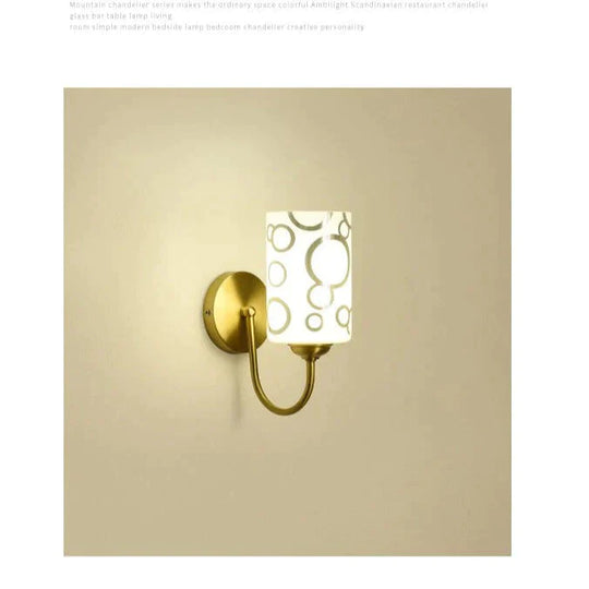 Nordic Einfache Wohnzimmer Hintergrund Wand Alle Kupfer Wand Lampe