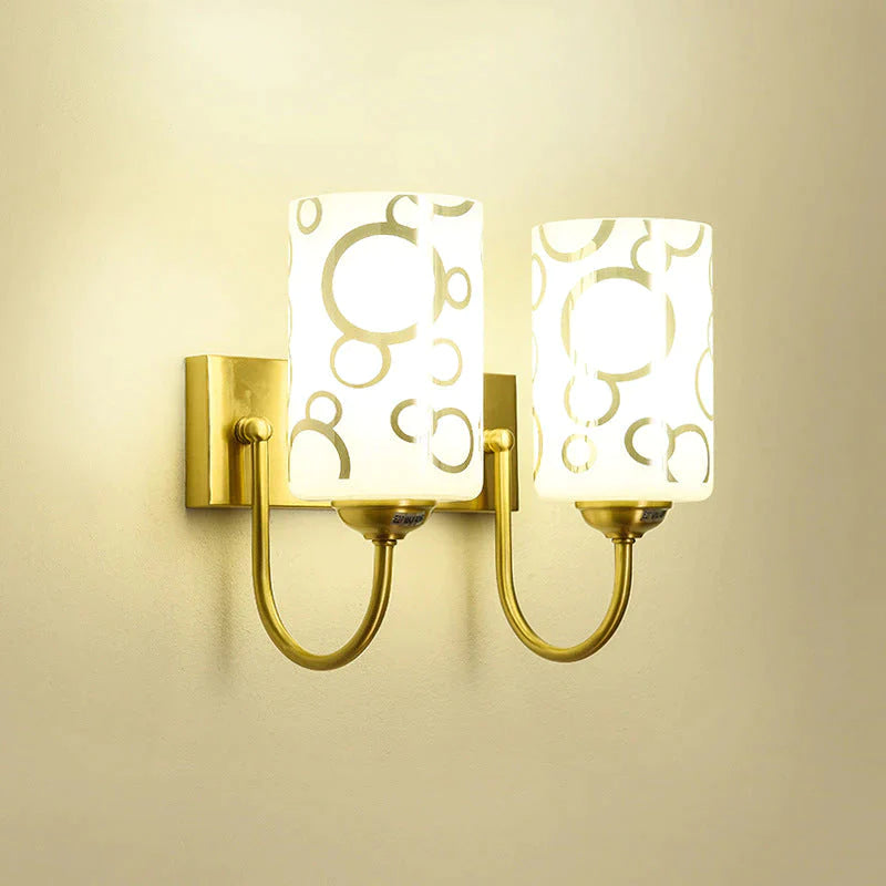 Nordic Einfache Wohnzimmer Hintergrund Wand Alle Kupfer Wand Lampe