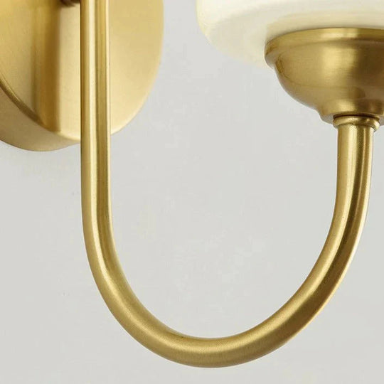 Nordic Einfache Wohnzimmer Hintergrund Wand Alle Kupfer Wand Lampe