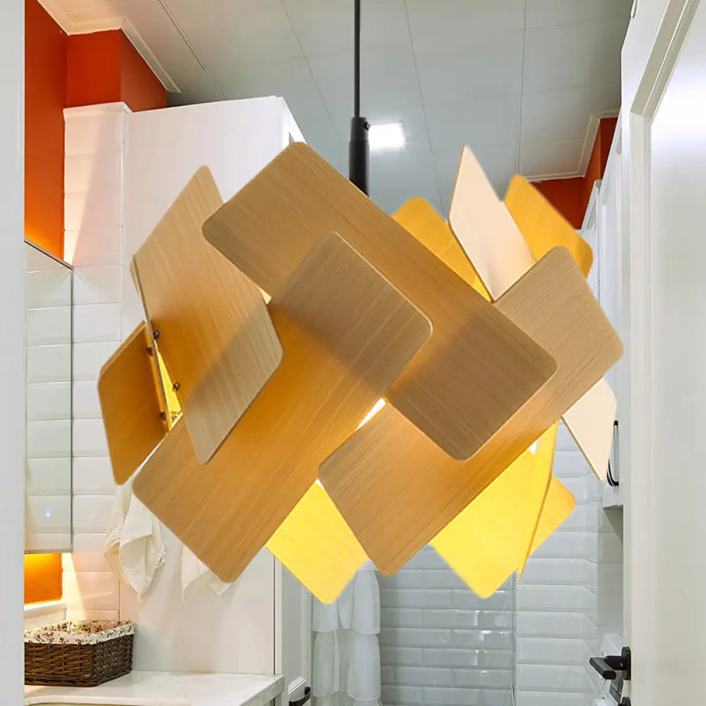 Nordic Style Acrylic Flower Pendant Lamp - Modern 1-Light Hanging Ceiling Light In Red/Blue/Light