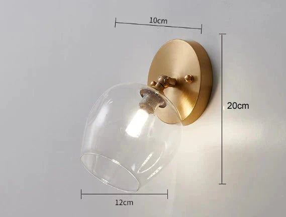 Nordic Wind Schlafzimmer Nacht Flur Kupfer Wandleuchte