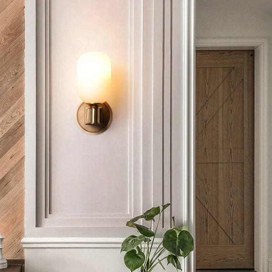 Post-Modern Light Luxury Crystal Copper Wall Lamp Lamps