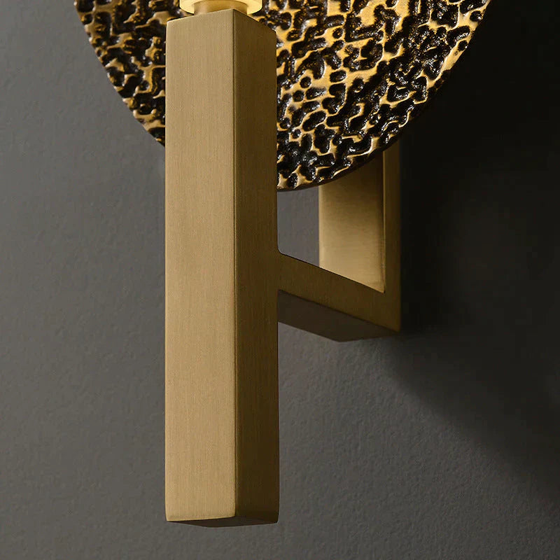 Post-modern Luxury Copper Wall Lamp Simple Creative Retro Personality Living Room Bedroom Study Aisle Wall Lamp Copper