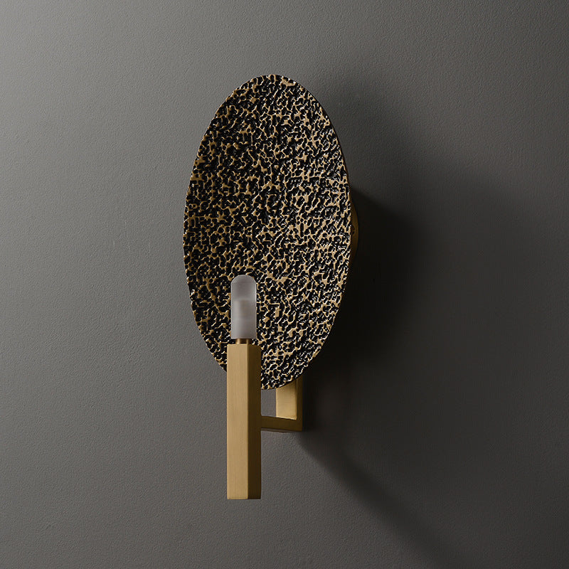 Post-Modern Luxury Copper Wall Lamp Simple Creative Retro Personality Living Room Bedroom Study