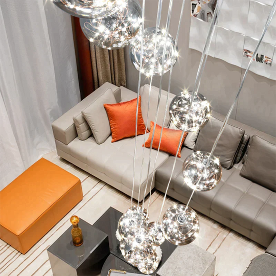 Raloo - Modern Led Glass Ball Chandelier Pendant Lighting