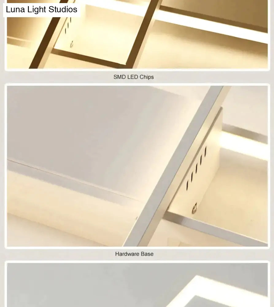 Rectangle Aluminum Modern LED Ceiling Lights For Living Room Bedroom Ceiling