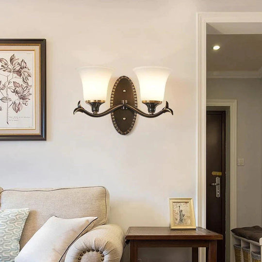 Retro Schlafzimmer Nachttischlampe Gäste Arbeitszimmer Kupfer Wandleuchte