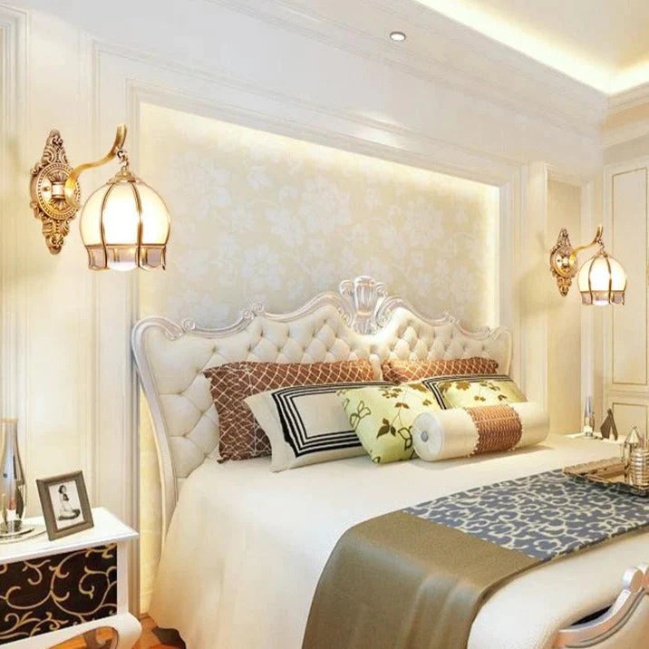 Retro-Stil Schlafzimmer Nacht Wohnzimmer Treppe Kupfer Wandleuchte