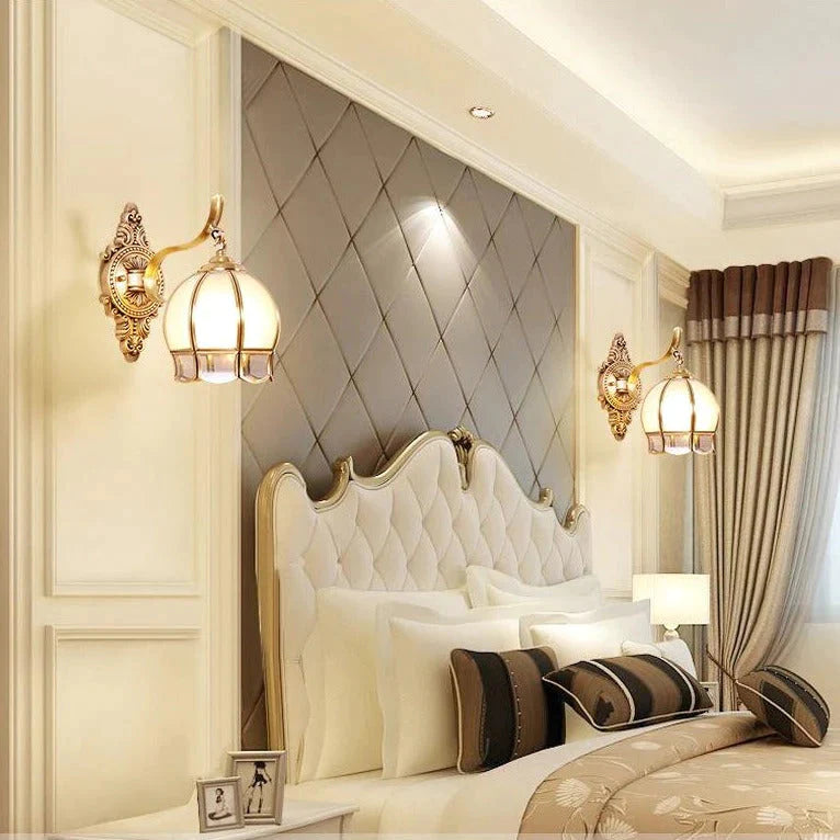 Retro-Stil Schlafzimmer Nacht Wohnzimmer Treppe Kupfer Wandleuchte