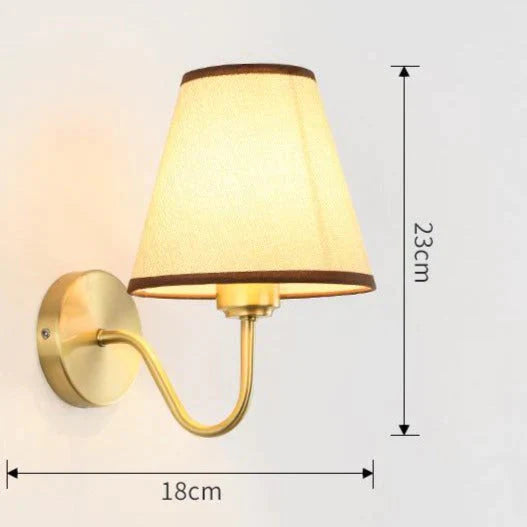 Retro-Stil Wohnzimmer Hintergrund Wand Schlafzimmer Scheinwerfer Vollkupfer Wandlampen