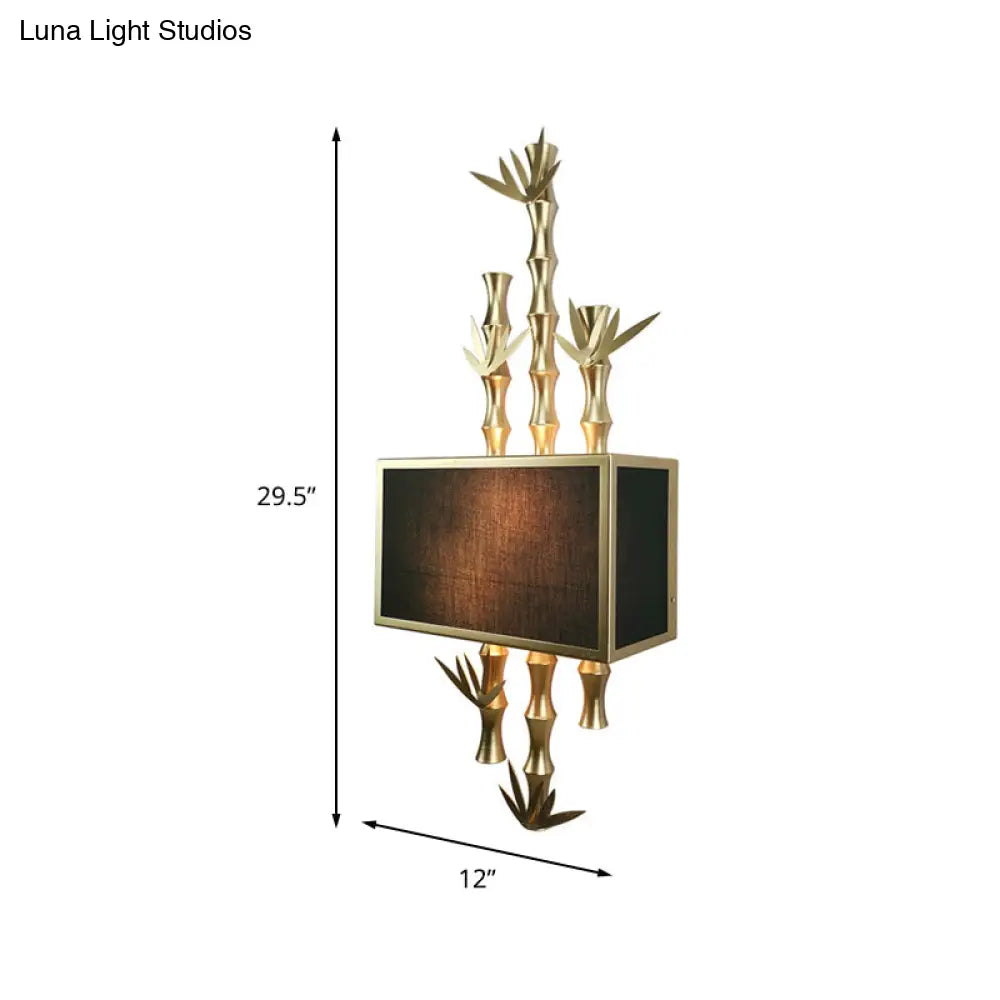 Rustic Metal Rectangle Sconce - 1 Light Wall Mounted Lamp For Living Room Black/White