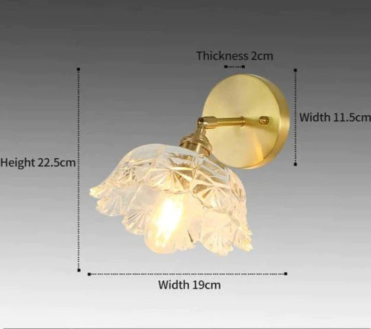 Sherri - Retro Kupferblume | Wandlampe