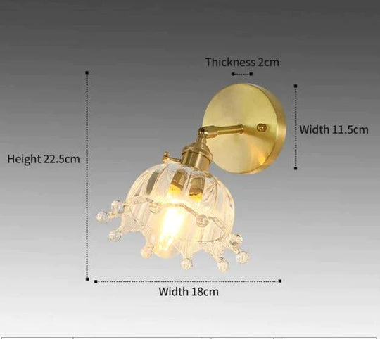 Sherri - Retro Kupferblume | Wandlampe