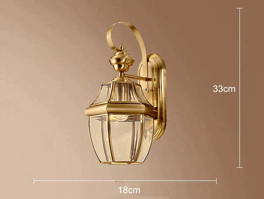 Simple Country Style Of Outdoor Copper Wall Lamp M Lamps