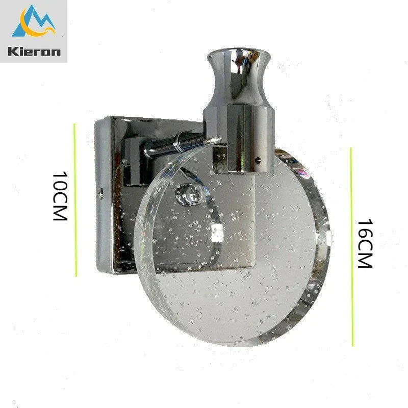 Einfache Kristall-LED-Wandleuchte für Badezimmer und Schlafzimmer