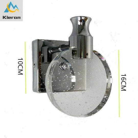 Einfache Kristall-LED-Wandleuchte für Badezimmer und Schlafzimmer