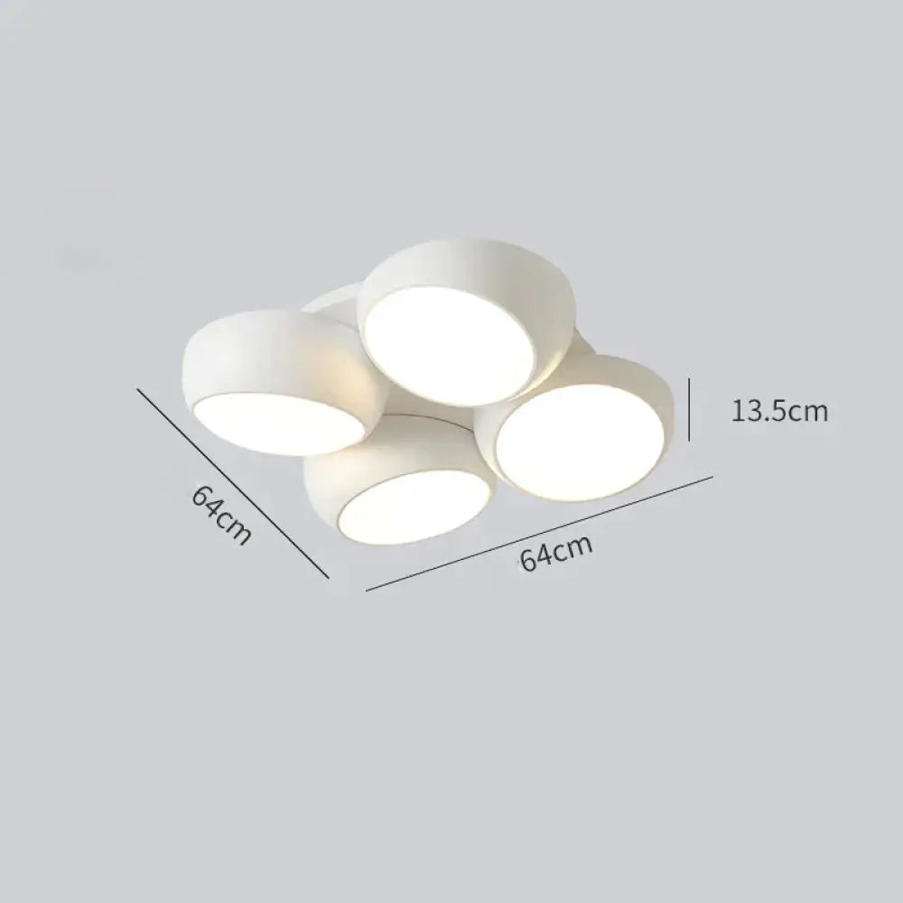 Simple Modern Atmosphere Living Room Bedroom Ceiling Lamp White / 4 heads / Tri-color light Ceiling