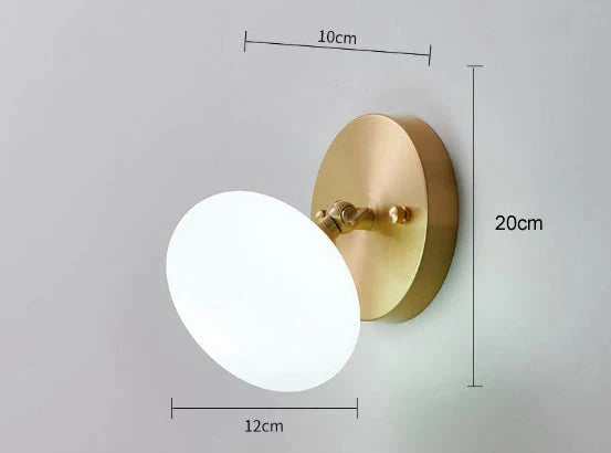 Einfache nordische Wind Schlafzimmer Nachttisch Korridor Kupfer Wandleuchte