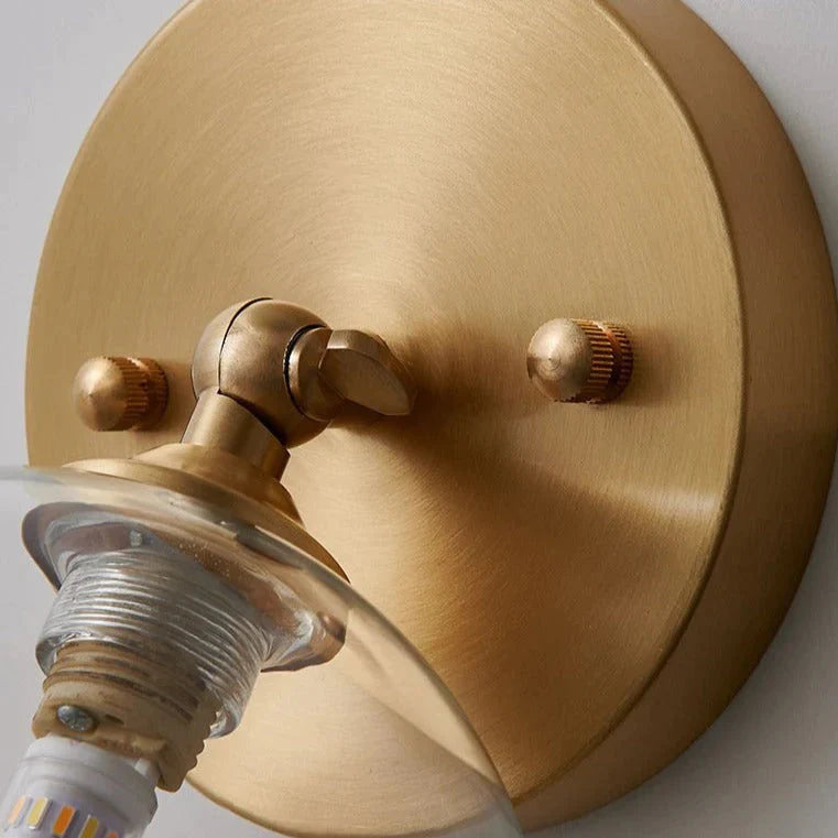 Einfache nordische Wind Schlafzimmer Nachttisch Korridor Kupfer Wandleuchte