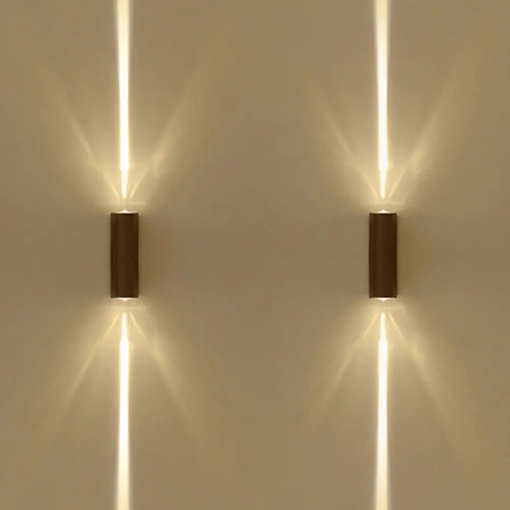 Simple Style Metallic Wall Sconce Light - 2 Lights Black Finish Warm/White Lighting For Hotel / Warm