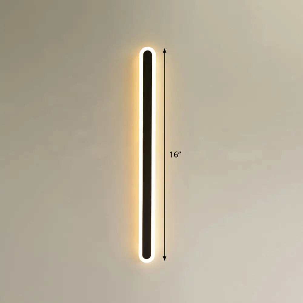 Sleek Elliptical Acrylic Wall Sconce With Led Lighting For Aisle