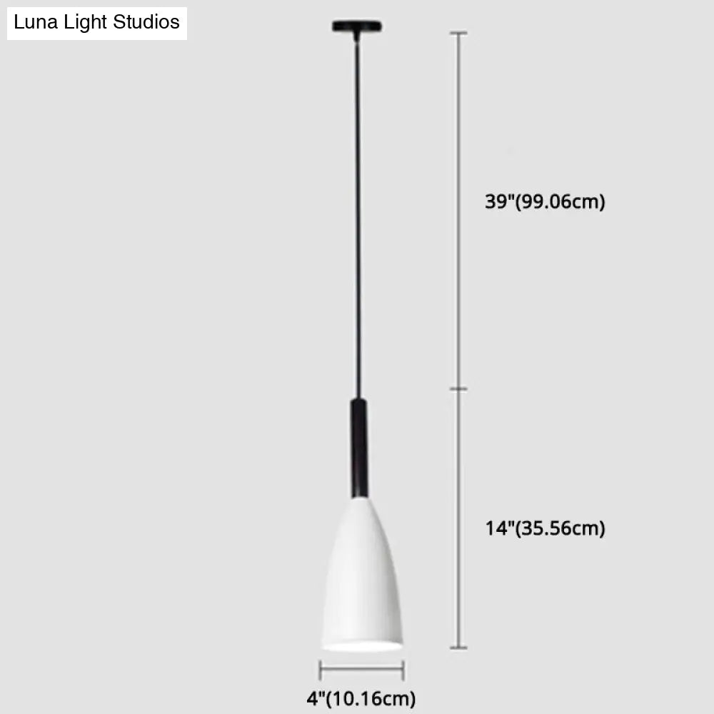 Sleek Metal Bottle Pendant Ceiling Light For Dining Room