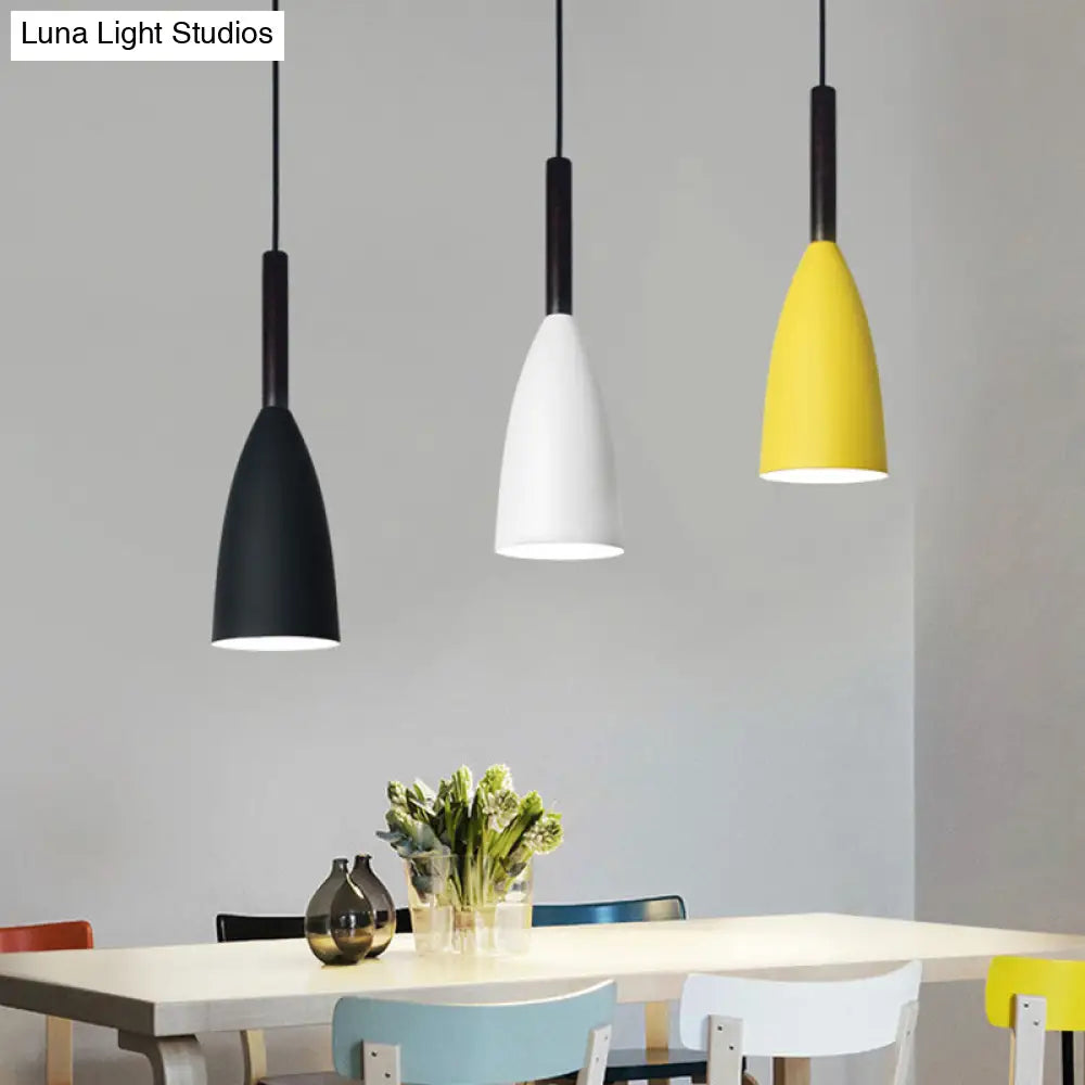 Sleek Metal Bottle Pendant Ceiling Light For Dining Room