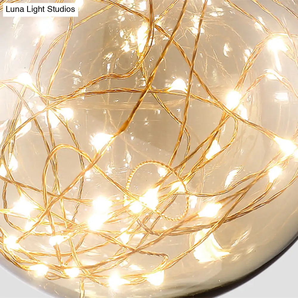 Spherical Star Lamp: Creative Wall Sconce For Warm Bedroom Ambiance