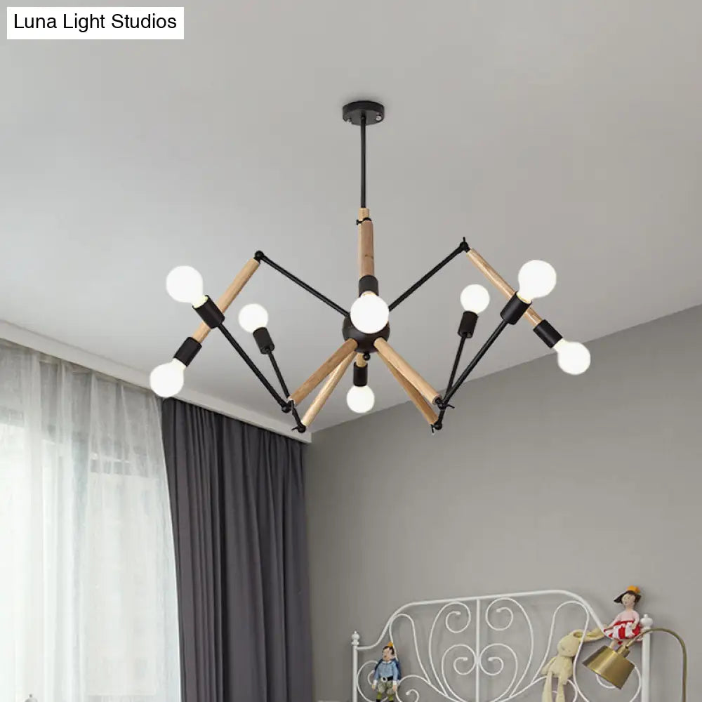 Spider Shape Suspension Light - Contemporary Metal Chandelier For Living Room (8/10/12/16-Head)