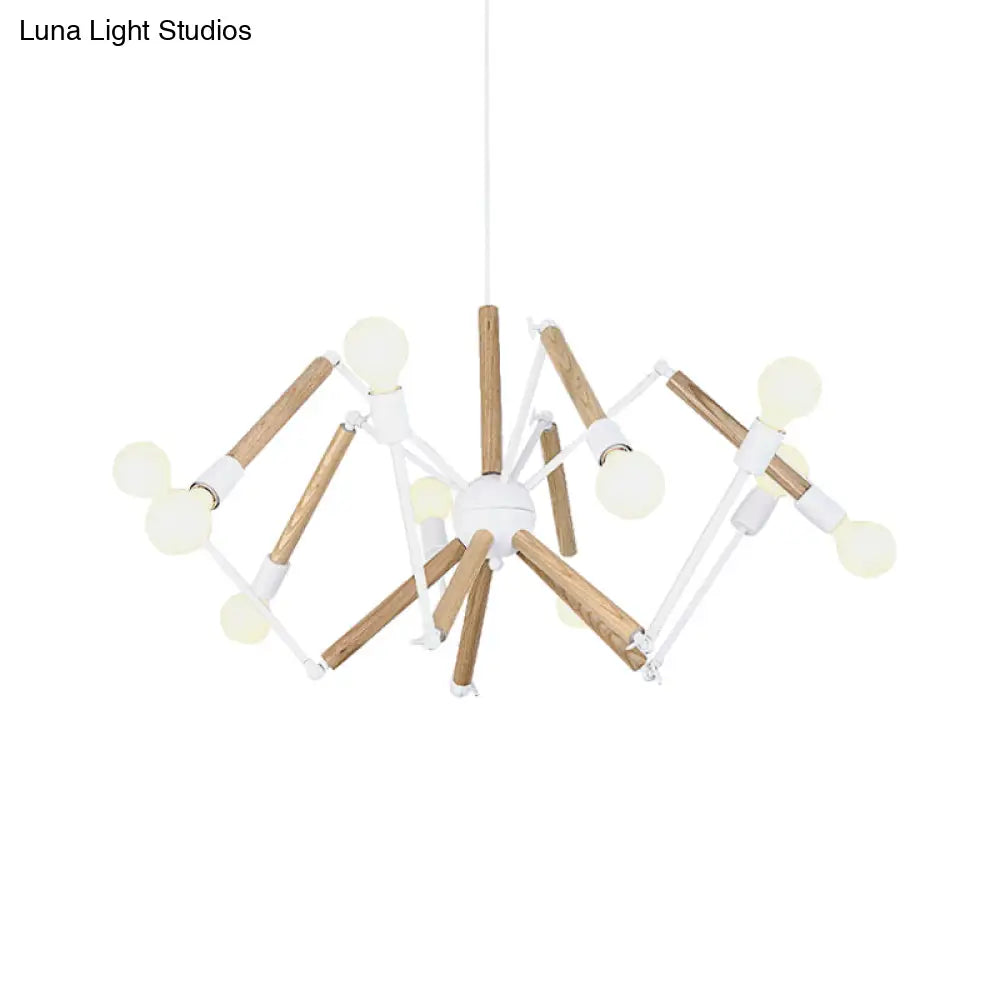 Spider Shape Suspension Light - Contemporary Metal Chandelier For Living Room (8/10/12/16-Head)