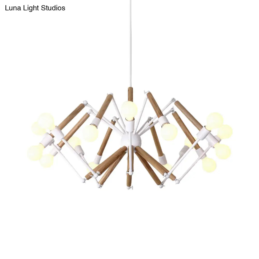 Spider Shape Suspension Light - Contemporary Metal Chandelier For Living Room (8/10/12/16-Head)