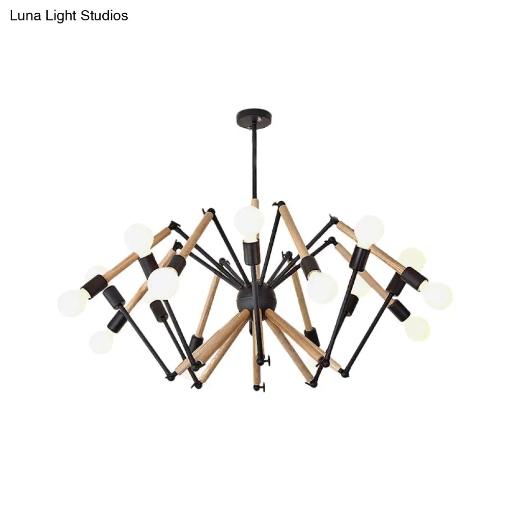 Spider Shape Suspension Light - Contemporary Metal Chandelier For Living Room (8/10/12/16-Head)