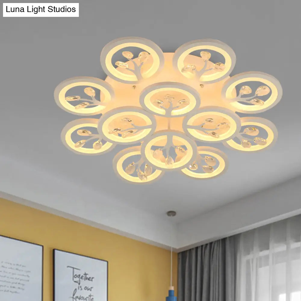 Sputnik Living Room Flush Mount Lamp - Simple Acrylic Light Fixture With Multiple Lighting Options