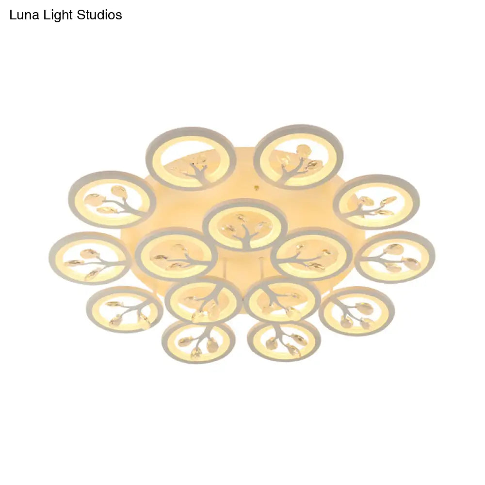 Sputnik Living Room Flush Mount Lamp - Simple Acrylic Light Fixture With Multiple Lighting Options