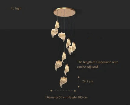 Stellaria – Kreativer moderner Treppenleuchter