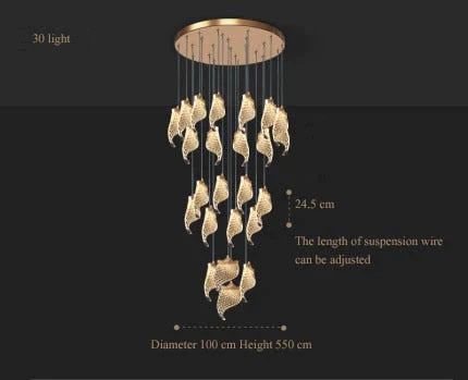 Stellaria – Kreativer moderner Treppenleuchter