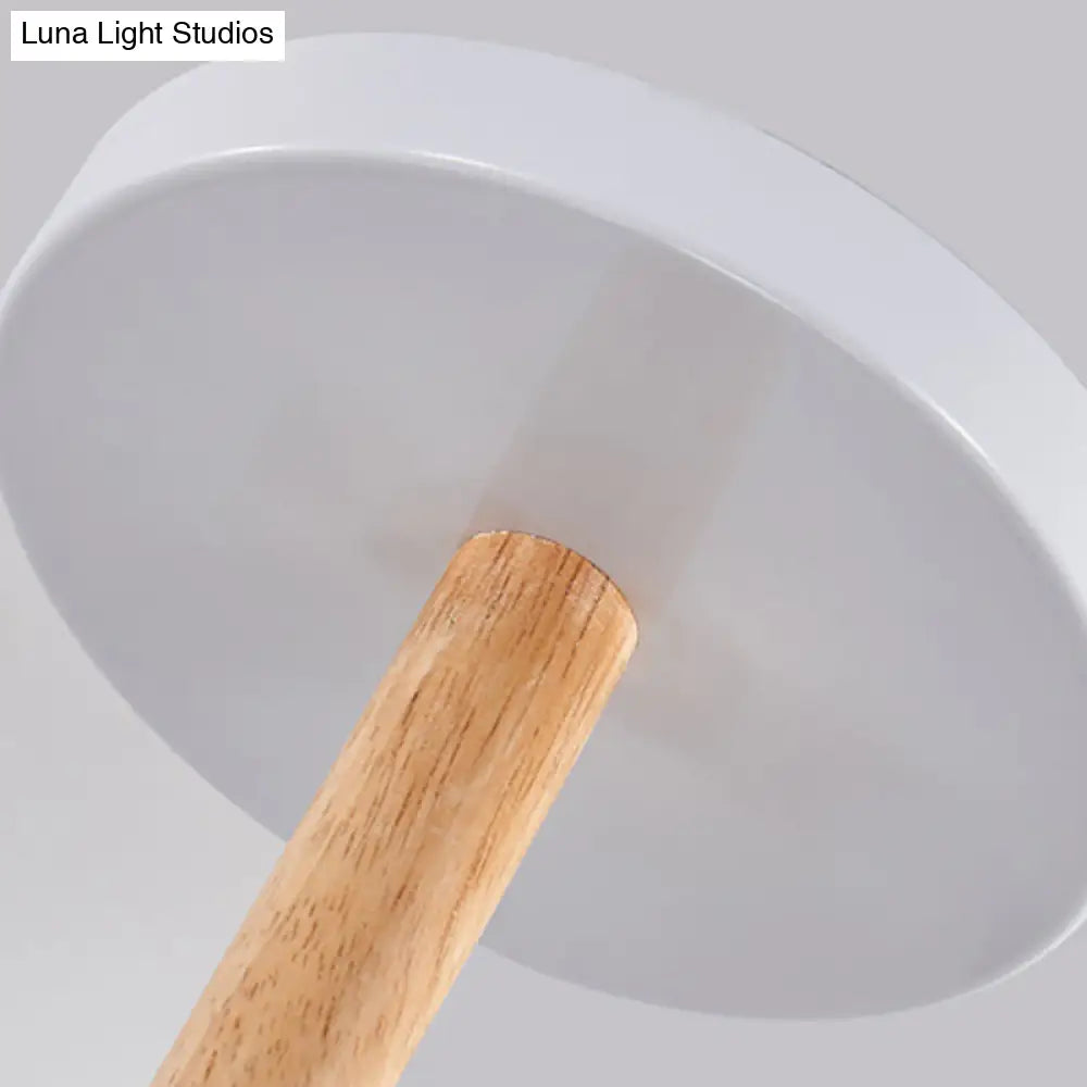 Study Room Ceiling Mount Light - Domed Metal Lamp With 3 Macaron Lights