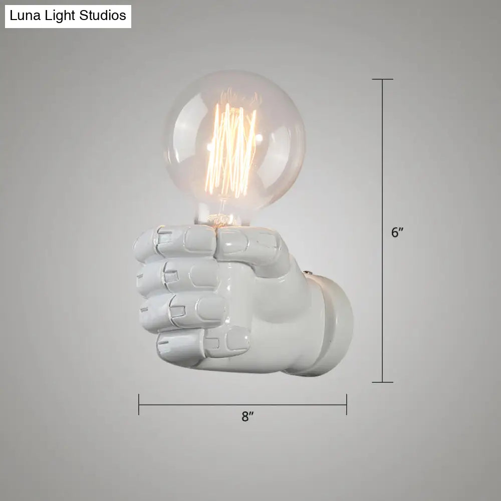 Unique Fist Wall Sconce - Stylish Resin Artistic Corridor Lighting