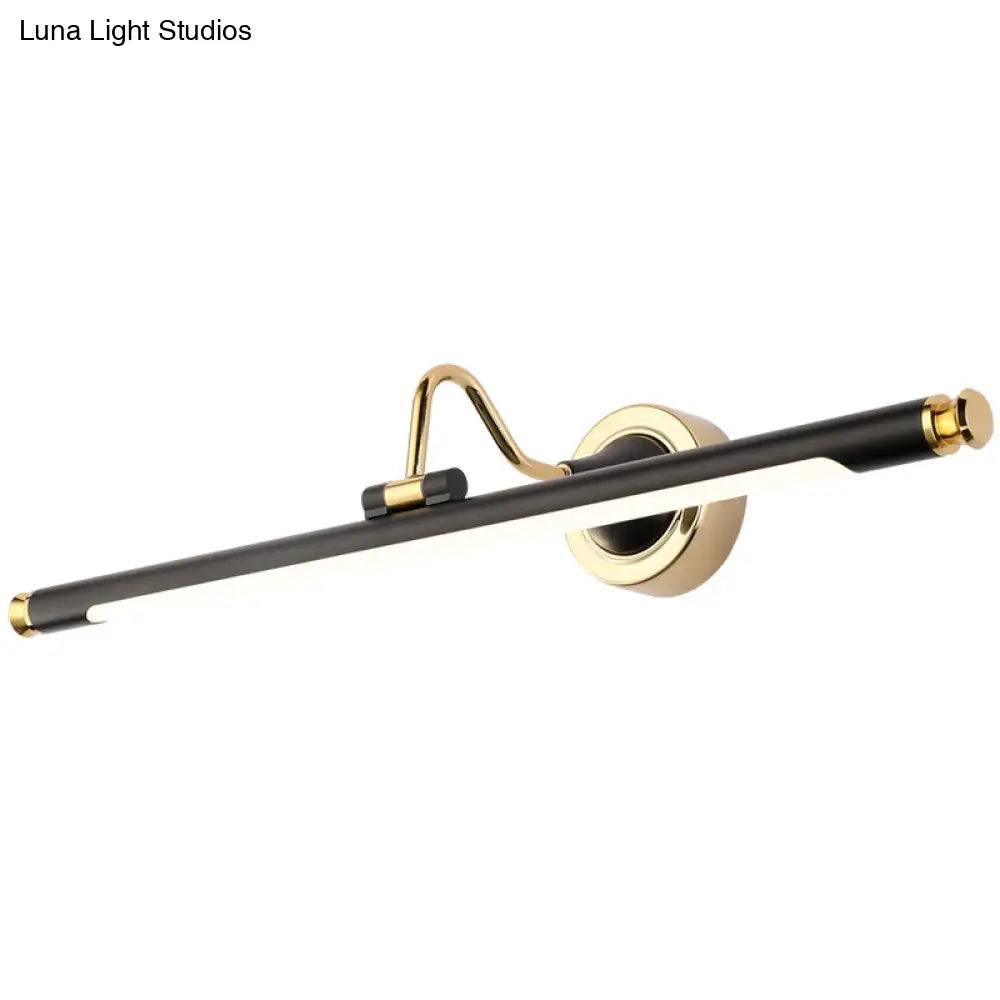 Vintage Adjustable Metal Picture Light In Gold And Black For Bath Vanity Lighting