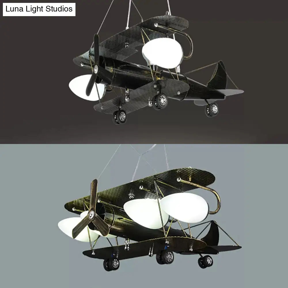Vintage-Style Glider Kindergarten Metal Chandelier In Antique Brass
Note: Seo Is Important So Its
