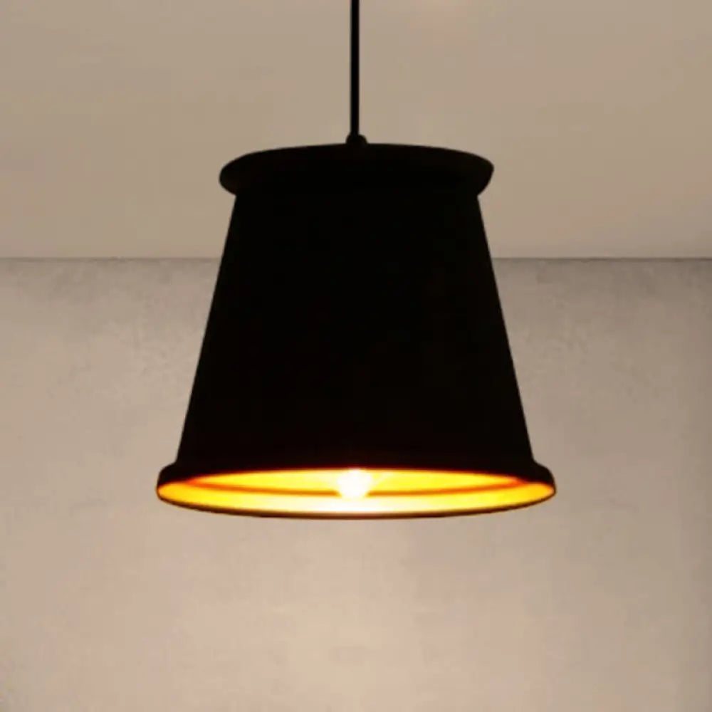 Vintage Style Pendant Light With Metal Shade | 1 Bulb Suspension Lighting For Dining Room In