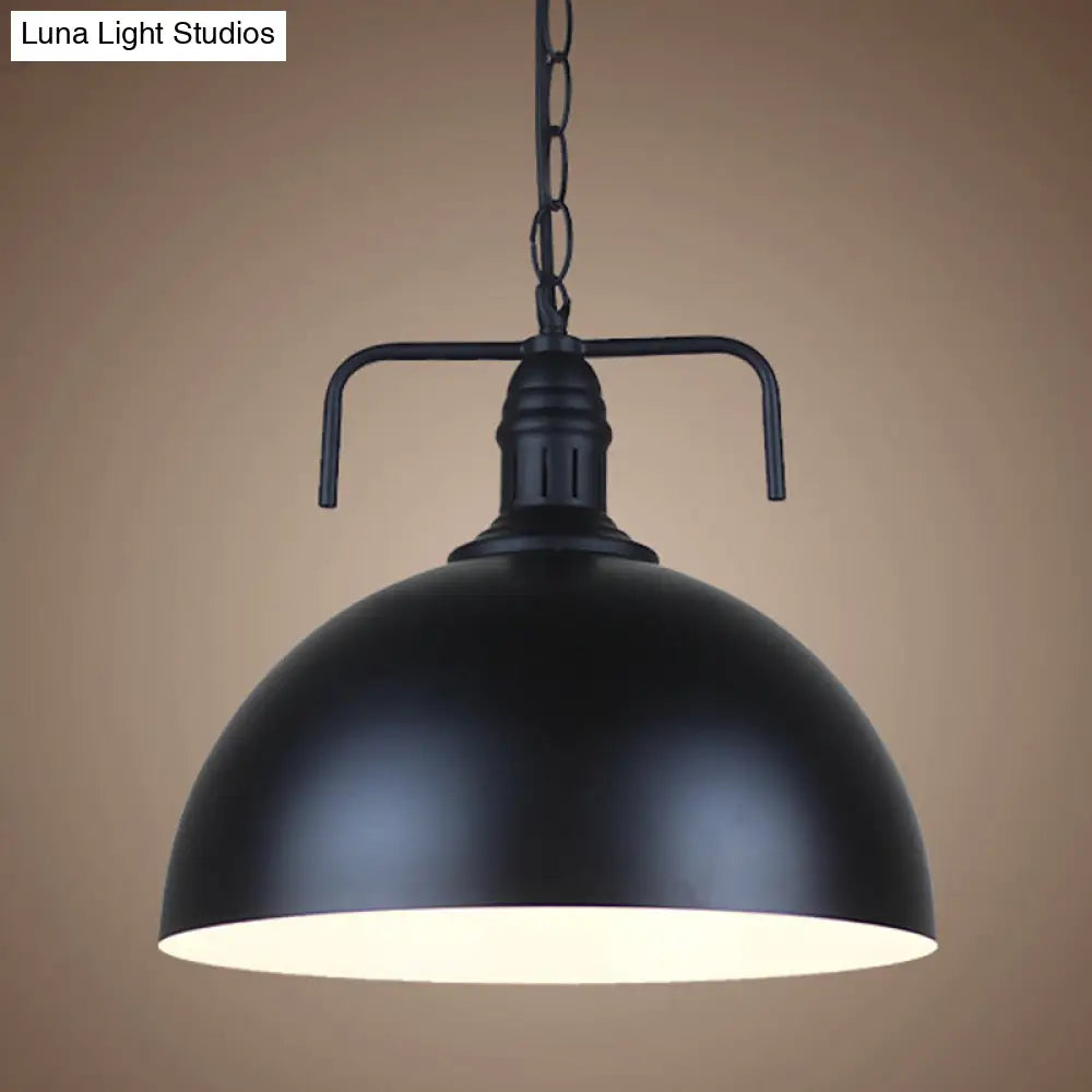 Vintage Style Pendant Lighting Fixture Coffee Shop Hanging Lamp With Swivel Joint And Black Metal