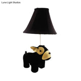 1-Head Cartoon Animal Desk Lamp For Kids Bedroom - Soft Fabric Reading Light