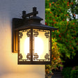 1-Head Countryside Wall Mounted Sconce Lamp With Aluminum Black Finish And Open Bottom Design / C
