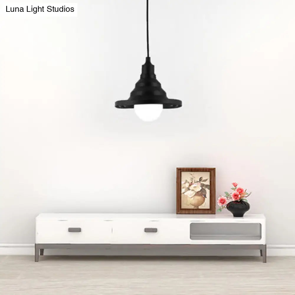 1-Head Metal Ceiling Pendant For Cafe And Restaurant - Contemporary Conical Design