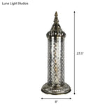 1-Light Bronze Metallic Turkey Style Cylinder Desk Lamp 23.5/31.5 High