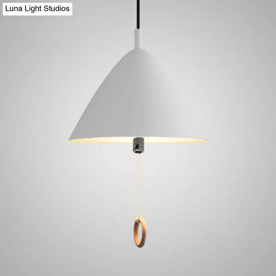 10.5’/13’/16’ Wide 1 Head Modern Metal Umbrella Pendant Light With Cone Shade For Hotel