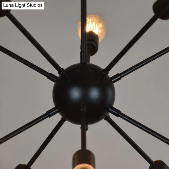 Industrial Vintage Chandelier - 10-Light Pendant Light Fixtures For Living Room Restaurant And Bar
